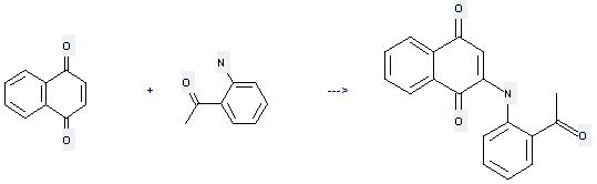 1,4-Naphthoquinone can be used to produce 2-(2'-acetylanilino)-1,4-naphthoquinone at the ambient temperature